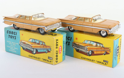 Two Boxed Vintage Corgi Toys 248 Chevrolet Impala’s