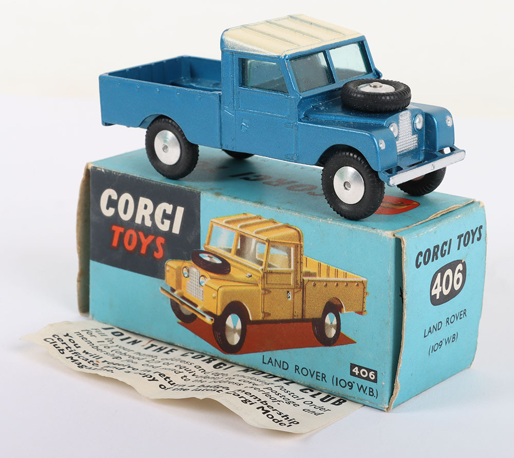 A rare Corgi Toys Land Rover 109W.B. (406S). A very limited issue
