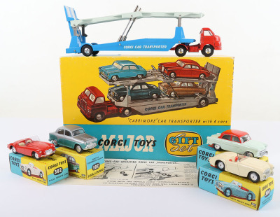 Corgi Major Toys Gift Set No1 “Carrimore Car” Transporter with Four Cars - 4