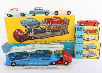 Corgi Major Toys Gift Set No1 “Carrimore Car” Transporter with Four Cars - 13