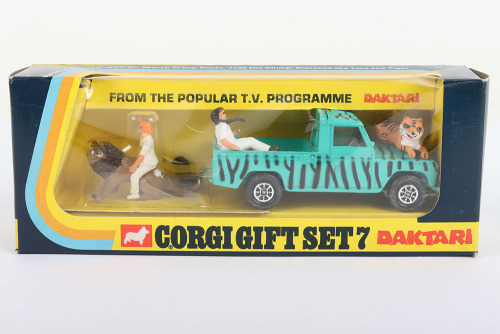 Corgi Toys Gift Set 7 Daktari, 2nd issue with Whizzwheels