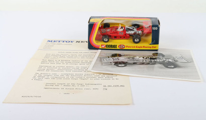 Scarce Mettoy News press release publicity letter Release for Corgi STP Patrick Eagle Racing Car