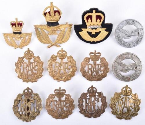 12x Badges of Royal Flying Corps and Royal Air Force Cap Badges