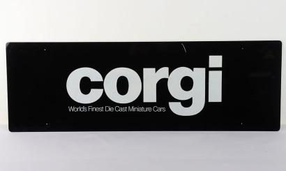Corgi Worlds Finest Diecast Miniature Car Black Perspex Double sided Sign