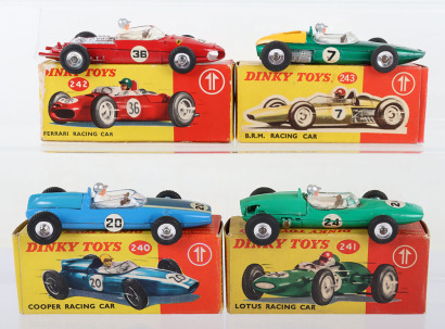 Four Dinky Toys Formula 1 Racing Cars