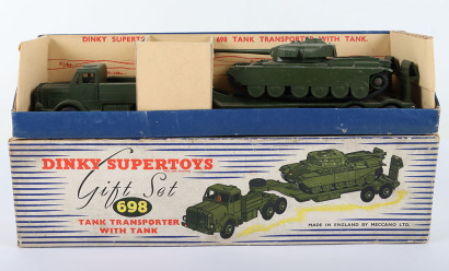 Dinky Supertoys Gift Set 698 Tank Transporter with Tank