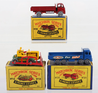 Three Matchbox Moko Lesney Regular Wheels