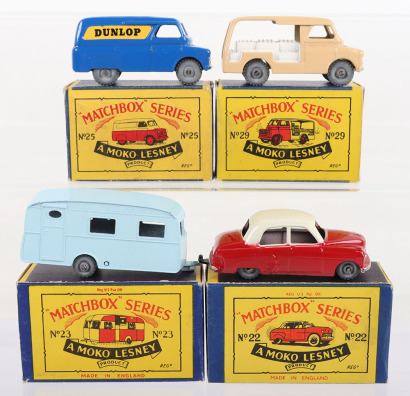 Four Matchbox Moko Lesney Regular Wheels Models