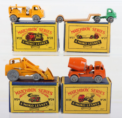 Four Matchbox Moko Lesney Commercial Regular Wheels Models