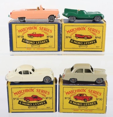 Four Matchbox Moko Lesney Regular Wheels Model Cars