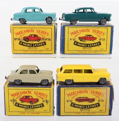 Four Matchbox Moko Lesney Regular Wheels Model Cars