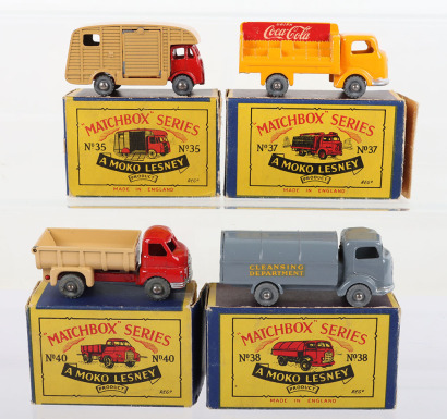 Four Matchbox Moko Lesney Commercial Regular Wheels Models