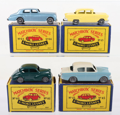 Four Matchbox Moko Lesney Regular Wheels Model Cars,