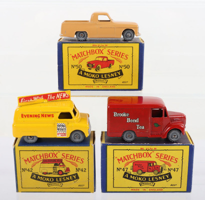 Three Matchbox Moko Lesney Regular Wheels Model Commercials