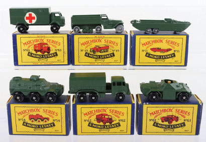 Six Matchbox Moko Lesney Military Models