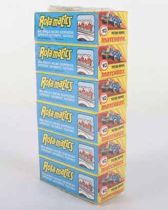 Matchbox Lesney Superfast Trade pack of six 10-B Rolamatics Piston Popper