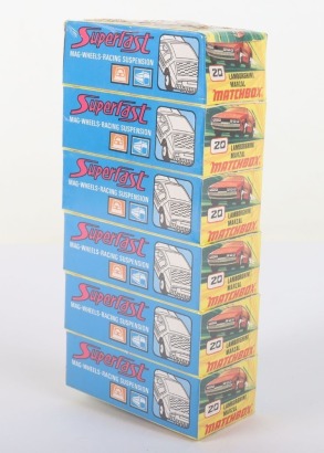 Matchbox Lesney Superfast Trade pack of six 20-A Lamborghini Marzal Models