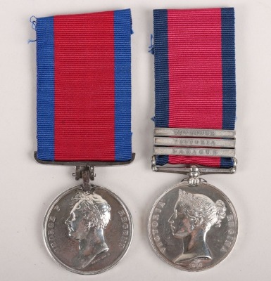 A Good Waterloo and Military General Service Medal Pair to the 15th (Kings) Hussars, Who Were Later Involved in the 1819 Peterloo Massacre