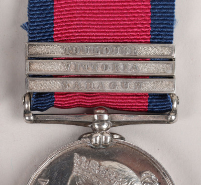 A Good Waterloo and Military General Service Medal Pair to the 15th (Kings) Hussars, Who Were Later Involved in the 1819 Peterloo Massacre - 3