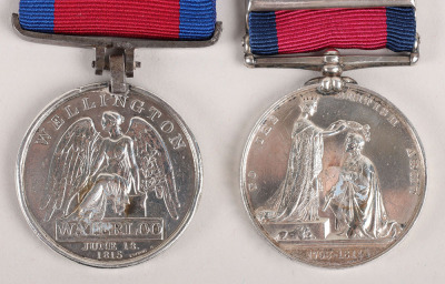 A Good Waterloo and Military General Service Medal Pair to the 15th (Kings) Hussars, Who Were Later Involved in the 1819 Peterloo Massacre - 6