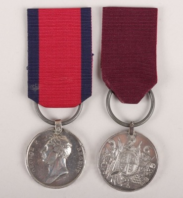 A Fine Battle of Waterloo and Long Service Medal Pair to the 59th (2nd Nottinghamshire) Regiment