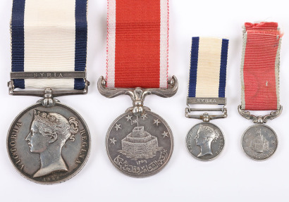 Naval General Service Medal Pair to an Officer for the Attack on Acre, Syria in 1840