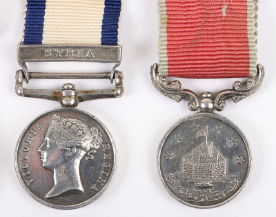 Naval General Service Medal Pair to an Officer for the Attack on Acre, Syria in 1840 - 2