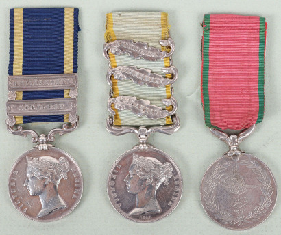 Victorian Cavalry Medal Group of Three for Service in the Light Dragoons in the Punjab and in the Heavy Brigade in the Crimean War