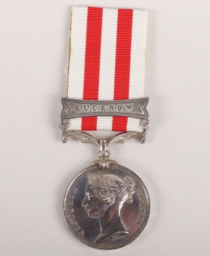 Indian Mutiny Medal to the 7th Hussars for the Siege of Lucknow,
