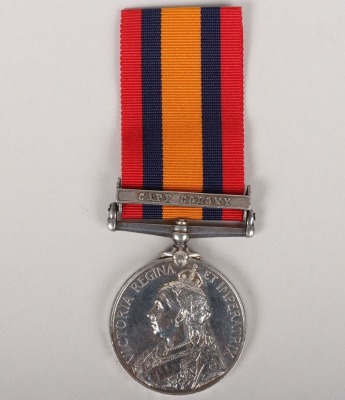 Queens South Africa Medal to a Recipient in the Royal Army Medical Corps Who Died of Disease at Naauwpoort March 1900