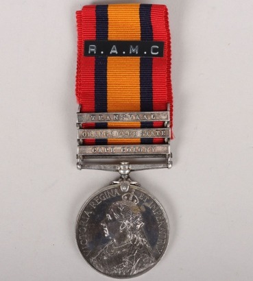 Queens South Africa Medal to a Recipient in the Royal Army Medical Corps who Died of Disease at Pretoria in May 1901