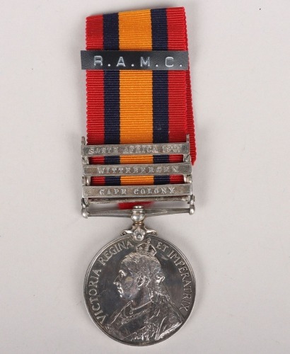 Queens South Africa Medal to a Recipient Who Served with the Leeds Company Volunteer Medical Staff Corps
