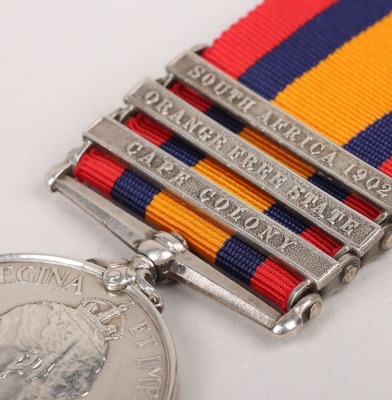 Queens South Africa Medal to the Royal Army Medical Corp for Service in the Second Boer War - 5