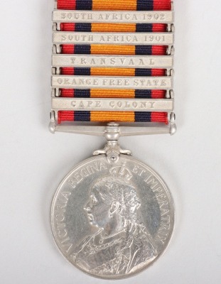 Queens South Africa Medal to a Chemist and Druggist who Served in the Royal Army Medical Corps - 2