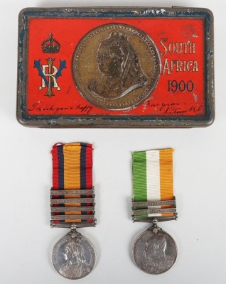 Victorian Boer War Campaign Medal Pair to the Rifle Brigade