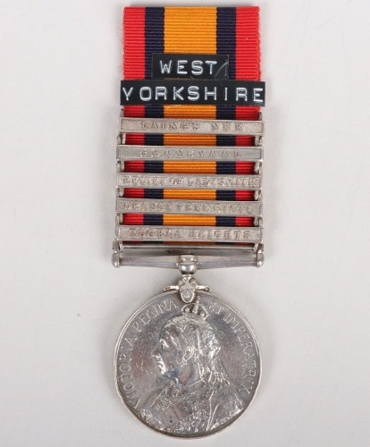 Queens South Africa Medal to a Drummer in the West Yorkshire Regiment