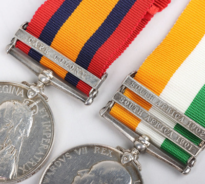 Victorian Boer War Campaign Medal Pair to a Recipient Who Served for 21 Years in the Royal Army Medical Corps Before Being Commissioned in 1917 - 6