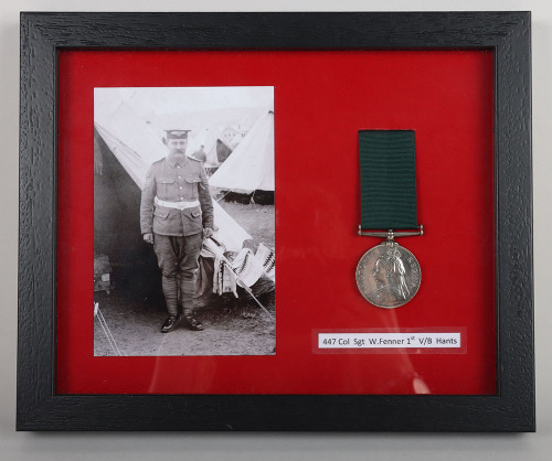 Victorian Volunteer Long Service Medal to the Hampshire Regiment