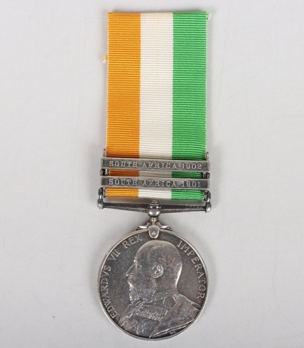 Edward VII Kings South Africa Medal to a Recipient in the Royal Army Medical Corps who Served from the 1898 Sudan Campaign Through to the First World War