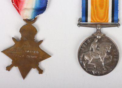 Great War 1914-15 Star Medal Trio and Silver War Badge to a Recipient Who Served in the Nottinghamshire and Derbyshire Regiment - 5