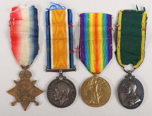 A Great War Territorial Long Service Medal Group of Four to the Royal Army Medical Corps