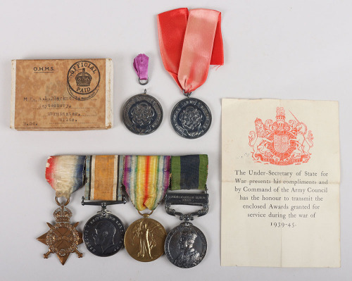 Hampshire Regiment Campaign Medal Group of Four for Service in the Great War and the Post War Campaign in Afghanistan