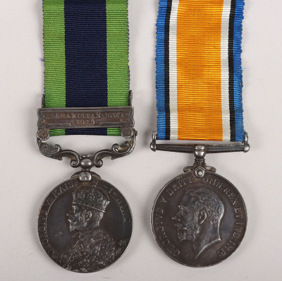 Pair of Medals to the 1/5th Battalion Hampshire Regiment for Service During the Great War and the Third Afghan War in 1919