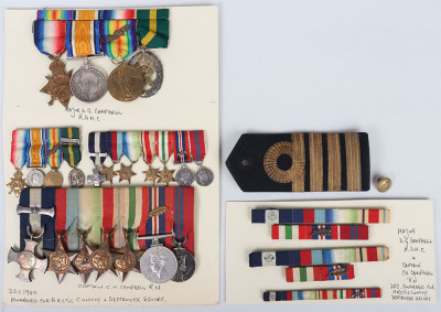 An Impressive Father and Son Medal Grouping to the Campbell Family that Includes a 1940 Operation Dynamo Distinguished Service Cross and a Later Second Award Bar for Defending a Convoy Against an E-Boat Attack