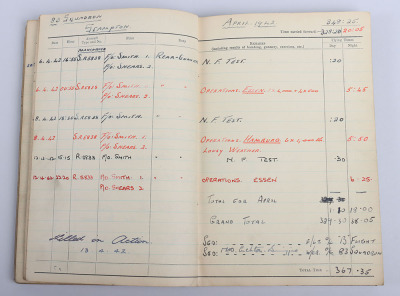 WW2 Royal Air Force Casualty Medal and Log Book Grouping of Flight Sergeant G H Davison 613 Squadron and Later 83 Squadron, Being Found Dead in his Rear Gun Turret in April 1942 - 32