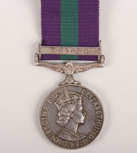 General Service Medal for the Malaya Campaign to an Officer in the Royal Engineers