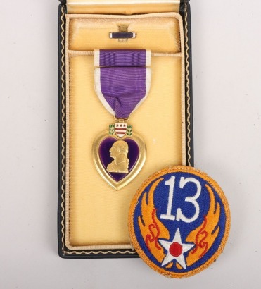 WW2 American Fighter Pilots Casualty Named Purple Heart Medal