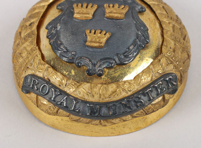 Officers Fur Cap Grenade of the Royal Munster Fusiliers 1881-1914, - 3