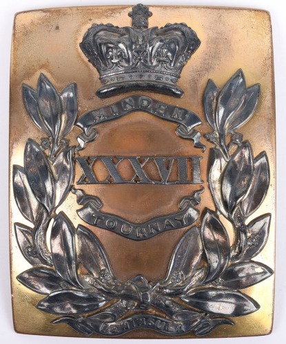 Pre-1855 37th (North Hampshire) Regiment of Foot Officers Shoulder Belt Plate