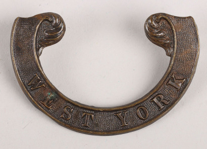 Victorian West York Militia Forage Cap Scroll Badge